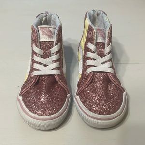 Pink glittery toddler Vans